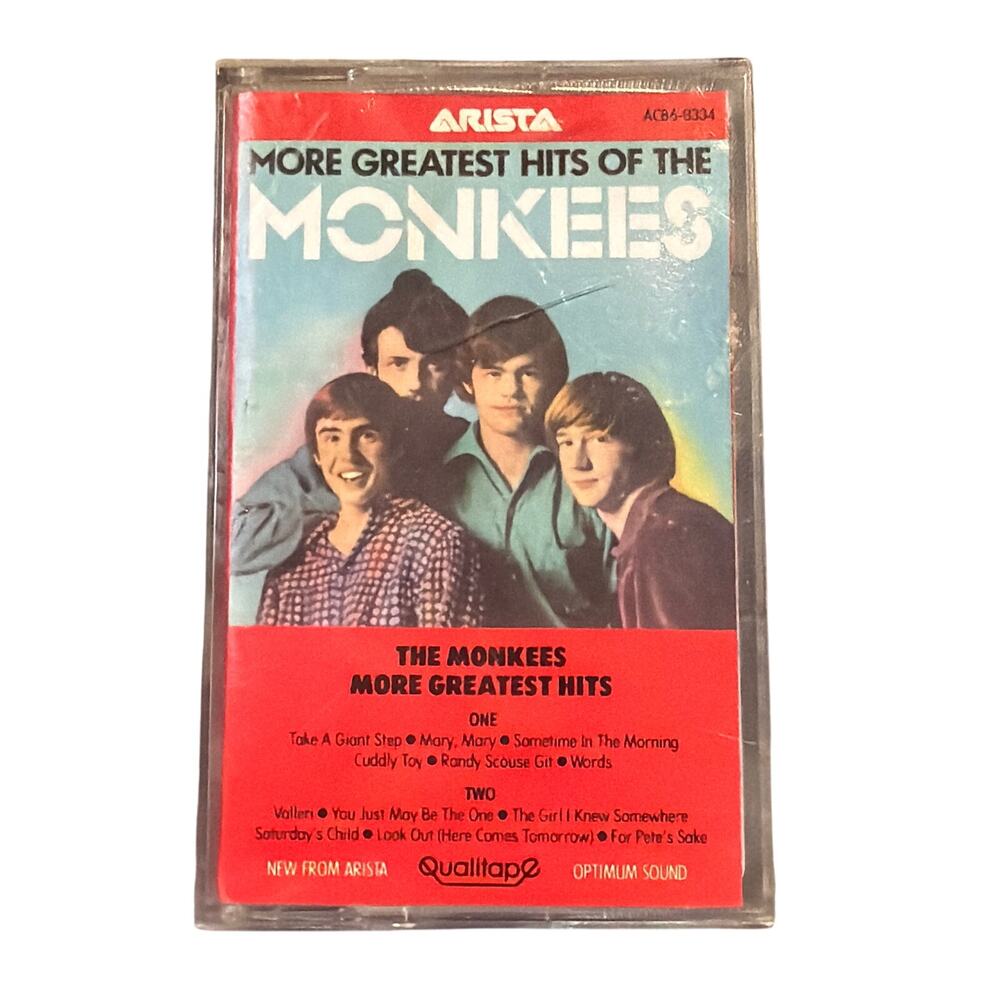 More Greatest Hits of the Monkees cassette tape 1982 Arista records